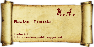 Mauter Armida névjegykártya